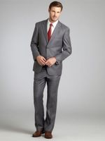men suits for groom tuxedo gray custom made suit dinner wedd...