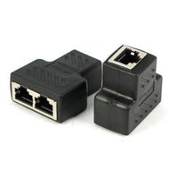 Högkvalitativ ny 1 till 2 sätt RJ45 LAN Ethernet Network Cable Kvinna Splitter Connector Adapter 75