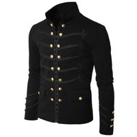 새로운 슬림 멋진 남성 코트 재킷 고딕 자수 장식 조각 재킷 패션 성능 복장 사용자 정의 무대 파티 코트 고귀한 왕자 뜨거운 판매