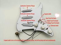 fonctions multiples guitare Micros humbucker Pickguard SSS Track Hot Guitar Faisceau de câbles Pots Push-Pull Convient Stratocaster