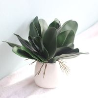 1Pcs Green Phalaenopsis Leaf Artificial Plant DIY Wreath Gif...