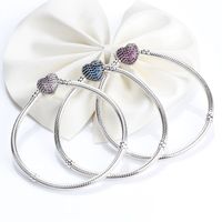 Luxury Fashion pink CZ diamond Heart Bracelets Original box ...