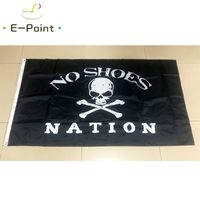 No Shoes Nation Flag 3 * 5ft (90cm * 150cm) Bandiera poliestere Bandiera decorazione casa volanti giardino bandiera Regali festivi