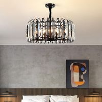 New design contemporary  crystal black chandeliers lights le...