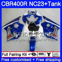 +Tank For HONDA CBR 400 RR 400RR hot sale blue CBR400RR 88 89 90 91 92 93 266HM.35 NC29 CBR400 RR NC23 1988 1989 1990 1991 1992 1993 Fairing