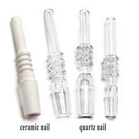 Quartz Banger ongles quartz Conseils 100% réel quartz ongles en céramique avec 10 mm 14 mm 18 mm Fit CSYC paille Dab Rig verre d'eau Bangs Pipes