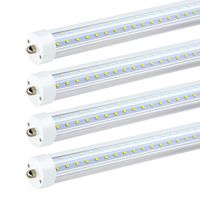 US-Aktien 8ft LED-Röhre T8 72W 7200 Lumen V-förmig und Dural Reihe doppelte Seiten LED Glühbirne Ersatz 25er Pack