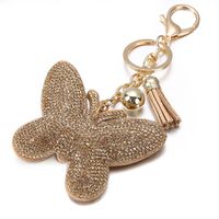 Boneca de boneca de boneca Butterfly Cristal Corrente -chave Stromstone Chavening feminino Bola charme Chaves de key anel de pingente de pingente de moda de moda acessórios