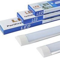 LED Batten Linear Tube Luzes Tubo LED Teto Luz de Purificação Tubo Lâmpada para Office Sala de estar Banheiro Cozinha Garagem Warehous