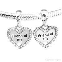Authentische 925 Sterling Silber Schmuck Herzen der Freundschaft Mode Charms Perlen Für Pandora Armbänder Für Frauen