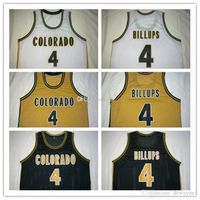 # 4 chauncey billups colorado búfalos faculdade retro clássico basquete jersey mens costura número personalizado e nome jerseys