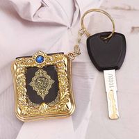 New Muslim Keychain Resina islâmica Mini Arca Alcorão Livro real papel pode ler Pendant Chaveiro Chaveiro jóias religiosas