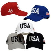 EE.UU. bandera de New Cap sombrero del algodón del béisbol presidente Cap 45 Donald Trump Soporte del sombrero de béisbol ajustable unisex de la novedad de los casquillos de DHL