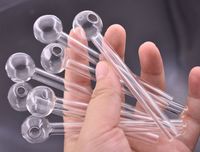 10cm Great Pyrex Glass Tube de vidrio claro quemador de aceite Tubo de tubería de aceite de uñas Tubería de aceite grueso claro