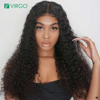 Virgo 28 30 Inch Curly Lace Closure Wig 4x4 Lace Closure Hum...
