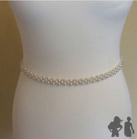 Cintura a nastro di perline per perline Nuova Abito da sposa Vintage White Bridal Cintura di perle Rhinestone