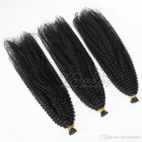 VMAE Malaysian Remy Jungfrau I Tipp Pre gebunden 100g Keratin Stick Body Wave Afro Kinky Curly Gerade 4A 4B 4C Human Hair Extensions