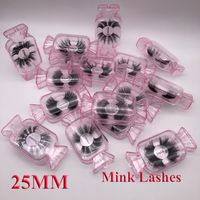 2020 NOUVEAU Faux Cils 3D Vison Cils 25 mm Naturel long Mink Lashes volume élevé Fluffy Cils Outil de maquillage