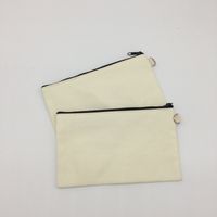 19.5*11cm Black cotton canvas cosmetic bags DIY women blank plain zipper makeup bag phone clutch bag Gift organizer cases 100pcs ST292