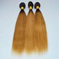 OC 905 Brasileño Humano Virginal Color de Gradiente Recto 1b 27 # Marrón Pochette Felicie Wigs Long Cortina de Pelo Envío Gratis