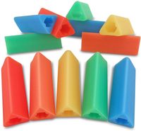 Silikon Kalem Tutma Üçgen Gripperler Food Grade Silikon Üçgen diş kaşıyıcınız Duyu Oyuncak Gereçler Sapları Çok Renkler