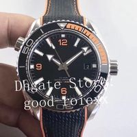 43.5mm Zegarki Męskie Zegarek Automatyczny Orange Black Bezel Cal.8900 Ruch VSF Mężczyźni Dive 600m Gumowy Pasek Wodoodporne Nurkowanie Nurkowanie
