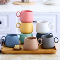 High Quality Matte Color Procelain Coffee Mugs Lovers Ceramic Tea Milk Tumbler Cups Office Cute Mug Best Gift
