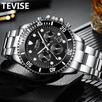 TEVISE Fashion Automatique Hommes Montres Hommes Acier Inoxydable Mécanique Mristwatch Date Semaine Date Horloge avec boîte