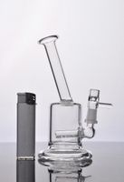 Handgemachte Mini-Bong-Glas-Recycler-Öl-Righs-Wasser-Rohrglas-Wasserhaarige Raucherrohre 10mm Gelenkgröße 5,5 Zoll groß