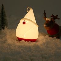 BRELONG new strange led night light creative Santa Christmas snowman silicone pat light usb charging 1 pc