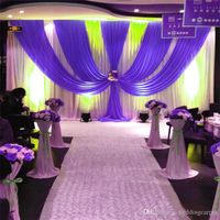 3M*6M wedding backdrop with swags backcloth Party Curtain Ce...