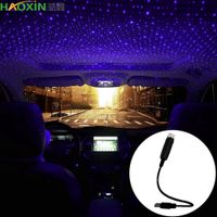 Haoxin LED Araç Çatı Yıldız Gece Işığı Projektör Atmosfer Galaxy Lambası USB Dekoratif Lamba Ayarlanabilir Çoklu Aydınlatma Etkileri