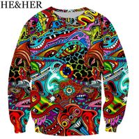 Colorful Trippy Cool Men and Women Pullover Sweatshirts Sweatshirt Plain Sweatshirts imprim￩s 3D Streetstyle