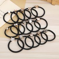 10PCS/Lot Korean Hair Accessories For Women Black Elastic Hair Rubber Bands Girls Lovely Hair Ropes 