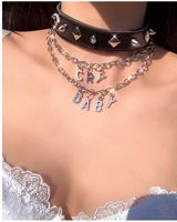 Frauen arbeiten Tiny Herz Initial Double-Layer-Halskette personalisierte Anfängliche Dainty-Halskette Name Schmuck Freundin Geschenk New