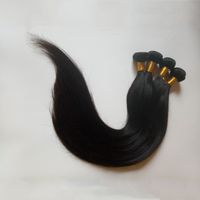Indian brasilianische Europäische Jungfrau-Haar-Webart natürliche Farbe schwarz 3 4 5Bundles # 1 # 1b gerade preiswerte Rohboden remy Haarverlängerung 100g / pc