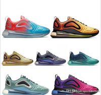 Großhandel Nike Air Max 720 2019 Neue Schuhe Voll Großhandel Nike Air Max Airmax 720 Neue Schuhe Voll Gepolsterte Männer Frauen Neon Dreifach Schwarz Carbon Grau Sonnenuntergang Metallic Silber