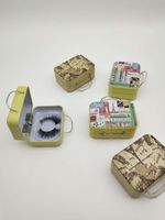 3 stili Valigie Tin Box Ciglia scatole di imballaggio Lashes pacchetto Personalizza bagagli casi di trucco caso cosmetico 1 pce