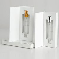 Venta al por mayor HOT 1000 PCS 10ML Botella de perfume de vidrio vacío con atomizador y cajas de papel personalizables