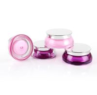 Lila Pink Flying Saucer Form Upscale kosmetisches Glas Acrylsahnebehälter Hautpflegecreme Reise Make-up 30g 15g Topf SN1024