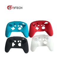 Casos de pele de silicone protetora Syytech para Nintendo Switch Pro preto, azul, vermelho, branco