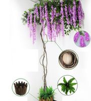 timbó Natural Artificial marchito seque diámetro real de mimbre árbol de unos 20 mm con flores artificiales para la decoración de la boda