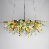 Modern European Style chandelier lamps Round Shaped Hanging Beaded lightings Hand Blown Murano Turkish Glass Lamp