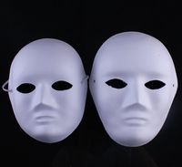 Femmes Hommes Unpainted Masque blanc bricolage blanc Masque Adultes mascarade Masques de carnaval Fournitures de Noël Halloween Party SN1080