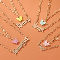 Fashion Multi- layer Women Necklace Colorful Butterfly Babygi...