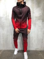 Thefound 2019 Fashion Men's Tracksuit Jogging Top Bottom Sport Sweat Suit Trousers Hoodie Coat Pant