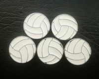 Wholesale 100pcs / lot 8mm sport volleyballdia charme fit für 8mm diy zubehör schlüsselanhänger modeschmuck