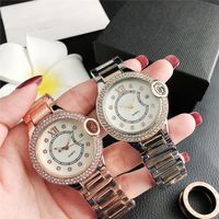 Fashion Brand Watches women Girl crystal style dial steel ba...