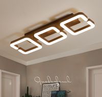 Moderne LED-Kronleuchter Deckenanzünder für Wohnzimmer Bettraum Lamparas Techo-Beleuchtungsvorrichtung AC220V Kaffeefarbe Fertig