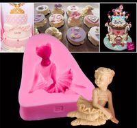 Hohe Qualität Geburtstagsgeschenk DIY Handgemachte Fondant Kerzenformen Zucker Handwerk Werkzeuge Baby Mädchen Handwerk Kunst Silikon Seifenform